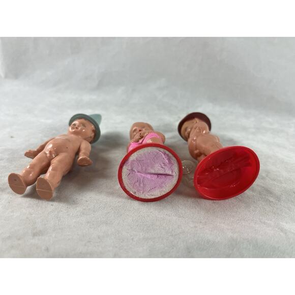 Little Squirt Bubbling Babies Celluloid Dolls Lot of 3 Vintage Made in Japan - Picture 6 of 9